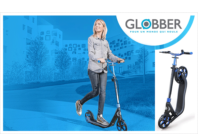 Trottinette Globber One NL205 - Blanc/noir - Neuve Sous Emballage