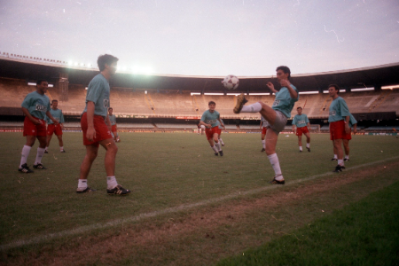 El deportivo en Maracaná. Los blanquiazules disputaron un amistoso frente al Vasco da Gama invitados por el club brasileño en uno de los estadios históricos del fútbol mundial.