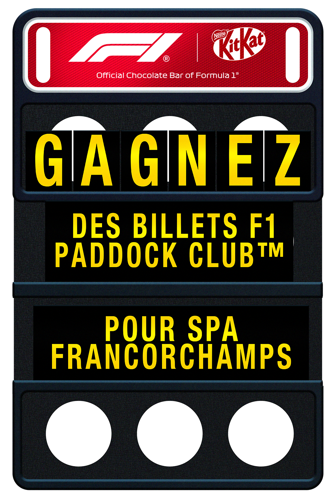 KitKat F1 Pitboard