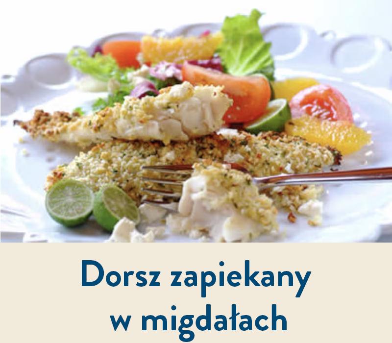 Dorsz zapiekany w migdałach